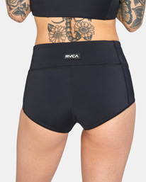 6 VA Essential Solid High-Rise Cheeky Bottom Black AVJX400176 RVCA