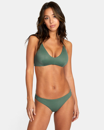 1 Solid Cheeky Bikini Bottoms Green AVJX400189 RVCA
