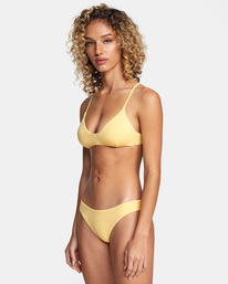 4 Solid Cheeky Bikini Bottoms White AVJX400189 RVCA