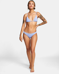 3 Solid Cheeky Bikini Bottoms Grey AVJX400189 RVCA