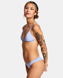4 Solid Cheeky Bikini Bottoms Grey AVJX400189 RVCA