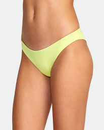 6 Solid Cheeky Bikini Bottoms Yellow AVJX400189 RVCA