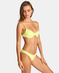 5 Solid Cheeky Bikini Bottoms Yellow AVJX400189 RVCA