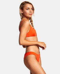 5 Solid Cheeky Bikini Bottoms Blue AVJX400189 RVCA