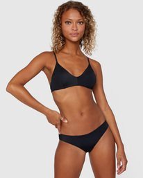 1 Solid Cheeky Bikini Bottoms Black AVJX400189 RVCA