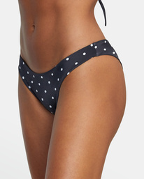 6 Low-Rise Cheeky Hipster Bikini Bottom Black AVJX400214 RVCA