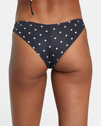 7 Low-Rise Cheeky Hipster Bikini Bottom Black AVJX400214 RVCA