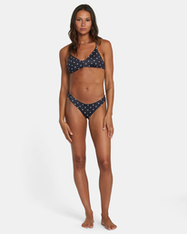 3 Low-Rise Cheeky Hipster Bikini Bottom Black AVJX400214 RVCA