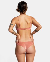 0 Strata Low-Rise Cheeky Bikini Bottoms Red AVJX400222 RVCA