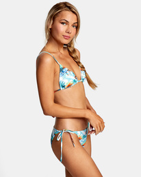 5 Hot Tropic Mid-Rise Bikini Bottoms Grey AVJX400225 RVCA