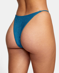 6 Brightside Skimpy French Bikini Bottoms Blue AVJX400229 RVCA