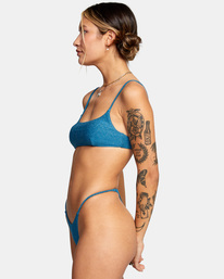 4 Brightside Skimpy French Bikini Bottoms Blue AVJX400229 RVCA