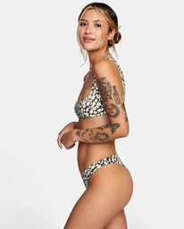 4 June Bloom Skimpy French Bikini Bottoms Black AVJX400230 RVCA