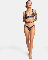 3 LP x KLW Uncaged French Bikini Bottoms Black AVJX400231 RVCA