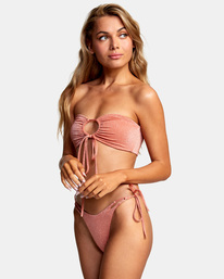 4 Strata Mid-Rise French Bikini Bottoms Red AVJX400233 RVCA