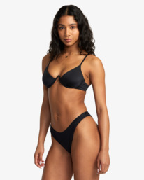 3 Solid French Bikini Bottoms Black AVJX400247 RVCA