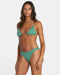 4 Solid French Bikini Bottoms Green AVJX400247 RVCA