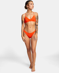 3 Solid French Bikini Bottoms Blue AVJX400247 RVCA