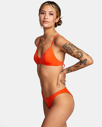 4 Solid French Bikini Bottoms Blue AVJX400247 RVCA