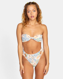 1 Bazaar High Rise Cheeky Bikini Bottoms Grey AVJX400262 RVCA
