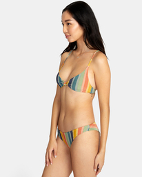 3 Mirage Cheeky Bikini Bottoms Grey AVJX400307 RVCA