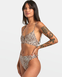 4 Meow High Rise - Cheeky Bikini Bottoms for Women Brown AVJX400327 RVCA