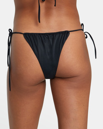 7 Solid Tie Skimpy Bikini Bottoms Black AVJX400345 RVCA