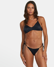 1 Solid Tie Skimpy Bikini Bottoms Black AVJX400345 RVCA