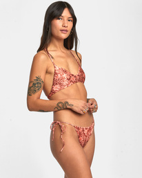 4 Oasis Tie Skimpy Bikini Bottoms Brown AVJX400346 RVCA