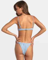 rvca, Wide Rib Wide Slide Skimpy Bikini Bottoms, DUSTY BLUE (dsb) WIDE RIB WIDE SLIDE SKIMPY AVJX400350