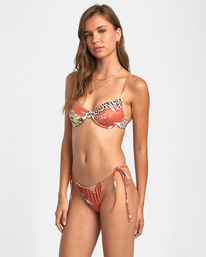 3 Tossed Slide Tie - Reversible Medium Bikini Bottoms for Women Grey AVJX400353 RVCA