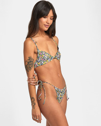 5 Flower Field Slide Tie - Medium Bikini Bottoms for Women Gray AVJX400354 RVCA
