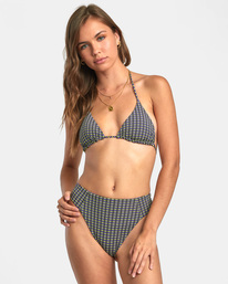 1 Recall High Rise - Freche Bikinihose für Frauen Grün AVJX400356 RVCA