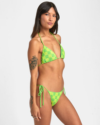 4 Glory Tie Side - Cheeky Bikini Bottoms for Women Green AVJX400362 RVCA
