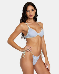 6 Tri Stripe Reversible Skimpy Bikini Bottoms Grey AVJX400369 RVCA