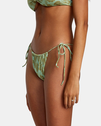 6 Fine Lines Shimmer Medium Bikini Bottoms Blue AVJX400370 RVCA