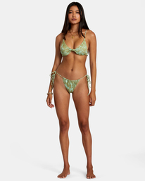 3 Fine Lines Shimmer Medium Bikini Bottoms Blue AVJX400370 RVCA