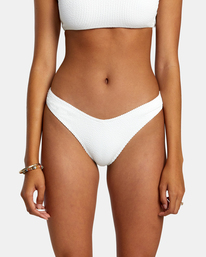2 Grooves Texture High Leg Bikini Bottoms Orange AVJX400375 RVCA
