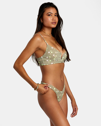 5 Decoupage - High Leg Bikini Bottoms for Women Green AVJX400378 RVCA