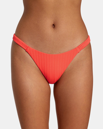 1 Solid Streak Medium Bikini Bottoms Red AVJX400391 RVCA