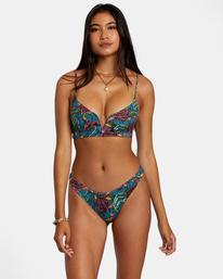 1 Ander Medium High Leg Bikini Bottoms Grey AVJX400409 RVCA