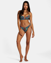 3 Ander Medium High Leg Bikini Bottoms Grey AVJX400409 RVCA