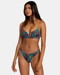 4 Ander Medium High Leg Bikini Bottoms Grey AVJX400409 RVCA