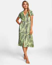rvca, Night Chill Slit Dress, DUST YELLOW (duy) NIGHT CHILL AVJX600122