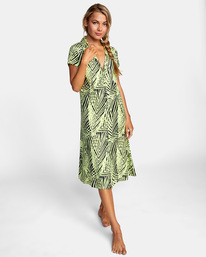 5 Night Chill Slit Dress Yellow AVJX600122 RVCA