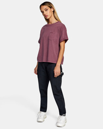 3 Roll It Tee Green AVJZT00341 RVCA