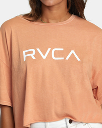 2 Big RVCA Short Sleeve Tee Brown AVJZT00381 RVCA