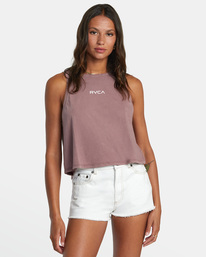 0 Small RVCA Tank Top Purple AVJZT00388 RVCA