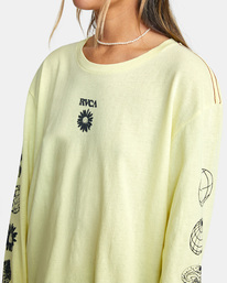 2 Pet Cactus Long Sleeve Tee Yellow AVJZT00402 RVCA