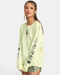 4 Pet Cactus Long Sleeve Tee Yellow AVJZT00402 RVCA